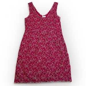 JOIE Deep Pink Burgundy Dress Lined size 8 Party Vacation Summer‎ Woman’s